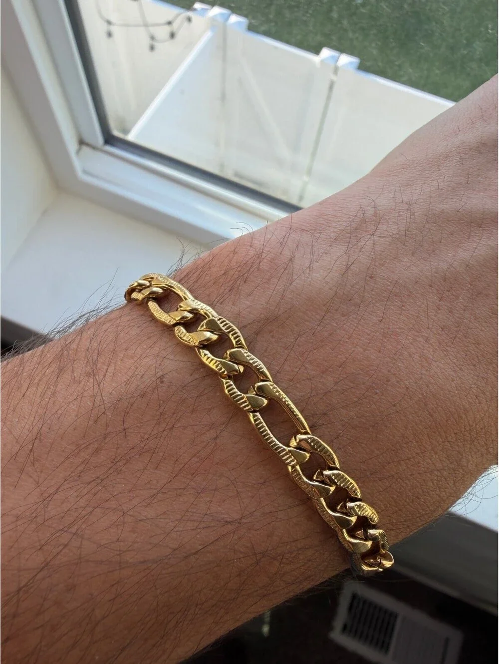 Gold Plated Stainless Steel Link Bracelet A-82